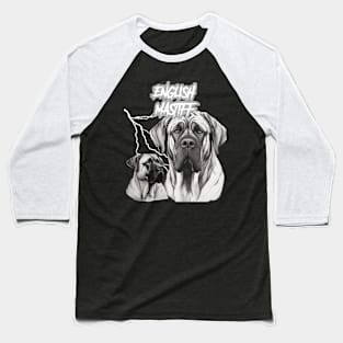 English Bulldog Heavy Metal Dog Lover Baseball T-Shirt